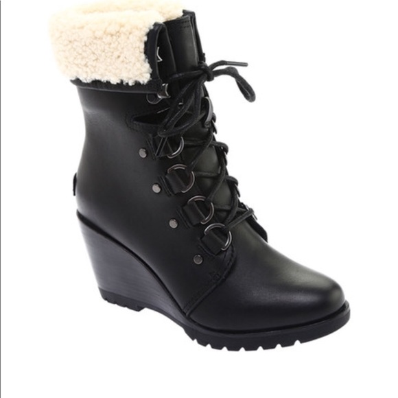 NEW size 11 Sorel After Hours Lace Shearling Boot - Picture 3 of 8